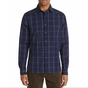 Bloomingdale’s The Mens store Plaid Shirt Stretch long sleeve XL okeo-tek Preppy
